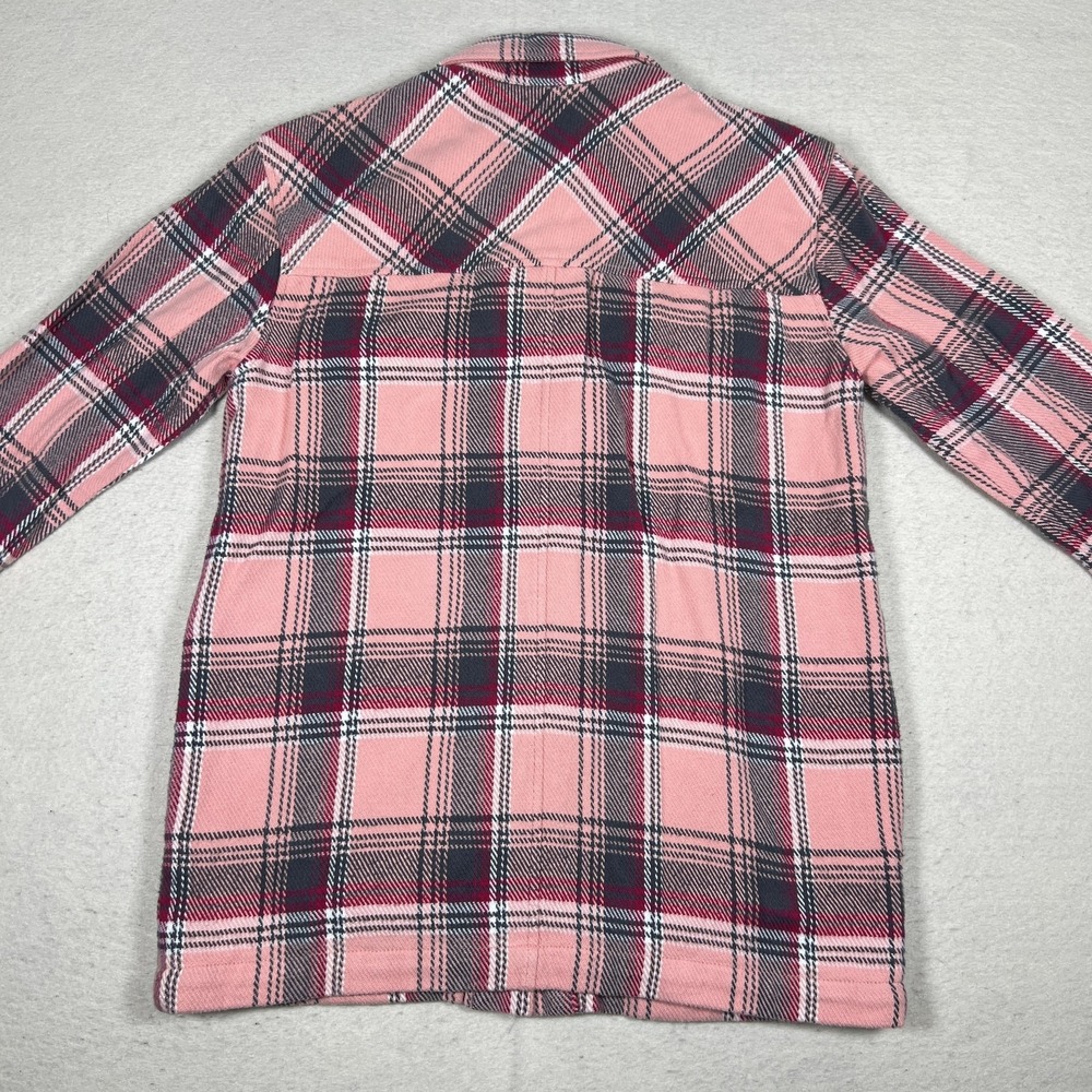 Outerknown Blanket Shirt Mens XS Pink Button Front Plaid Heavy Flaw Button - Picture 11 of 11